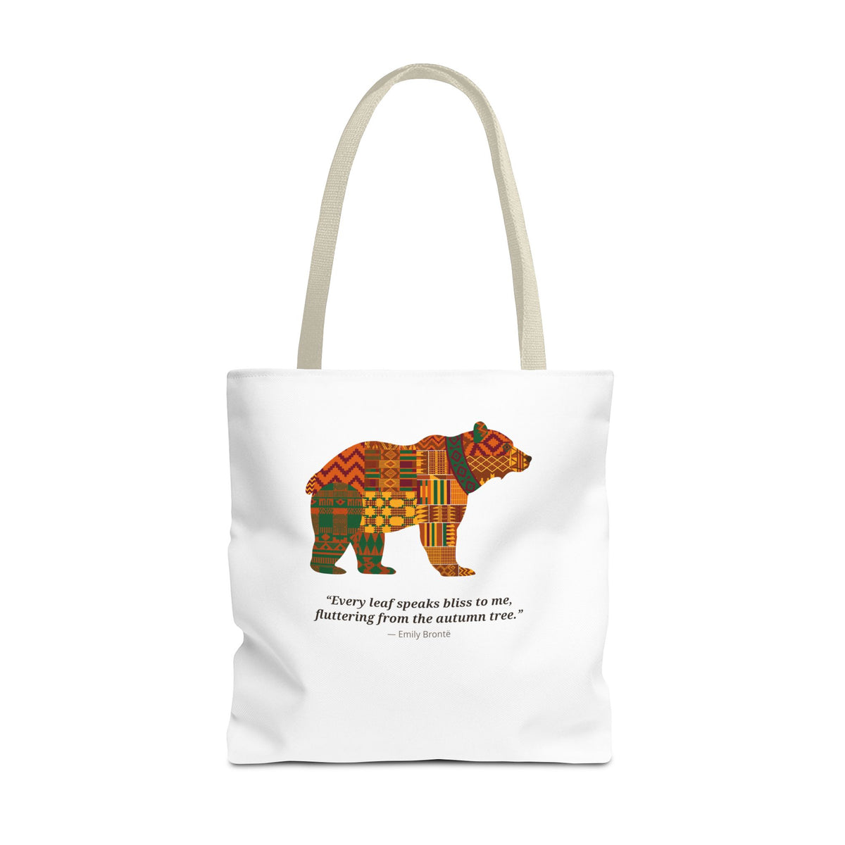 Kente Bear Tote Bag