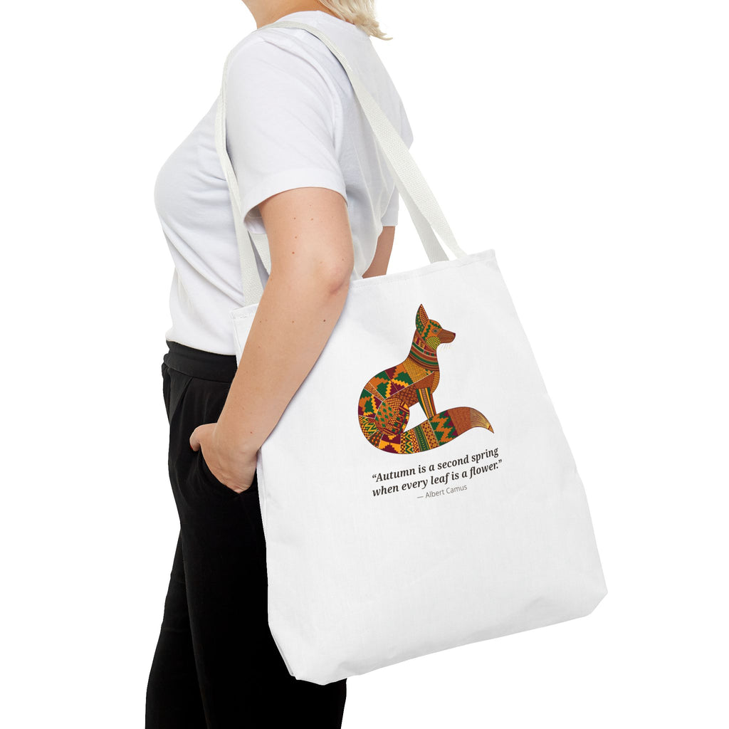 Kente Fox Tote Bag