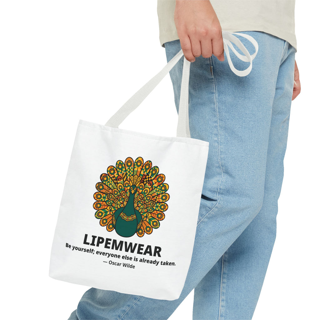 Lipemwear Kente Peacock Tote Bag