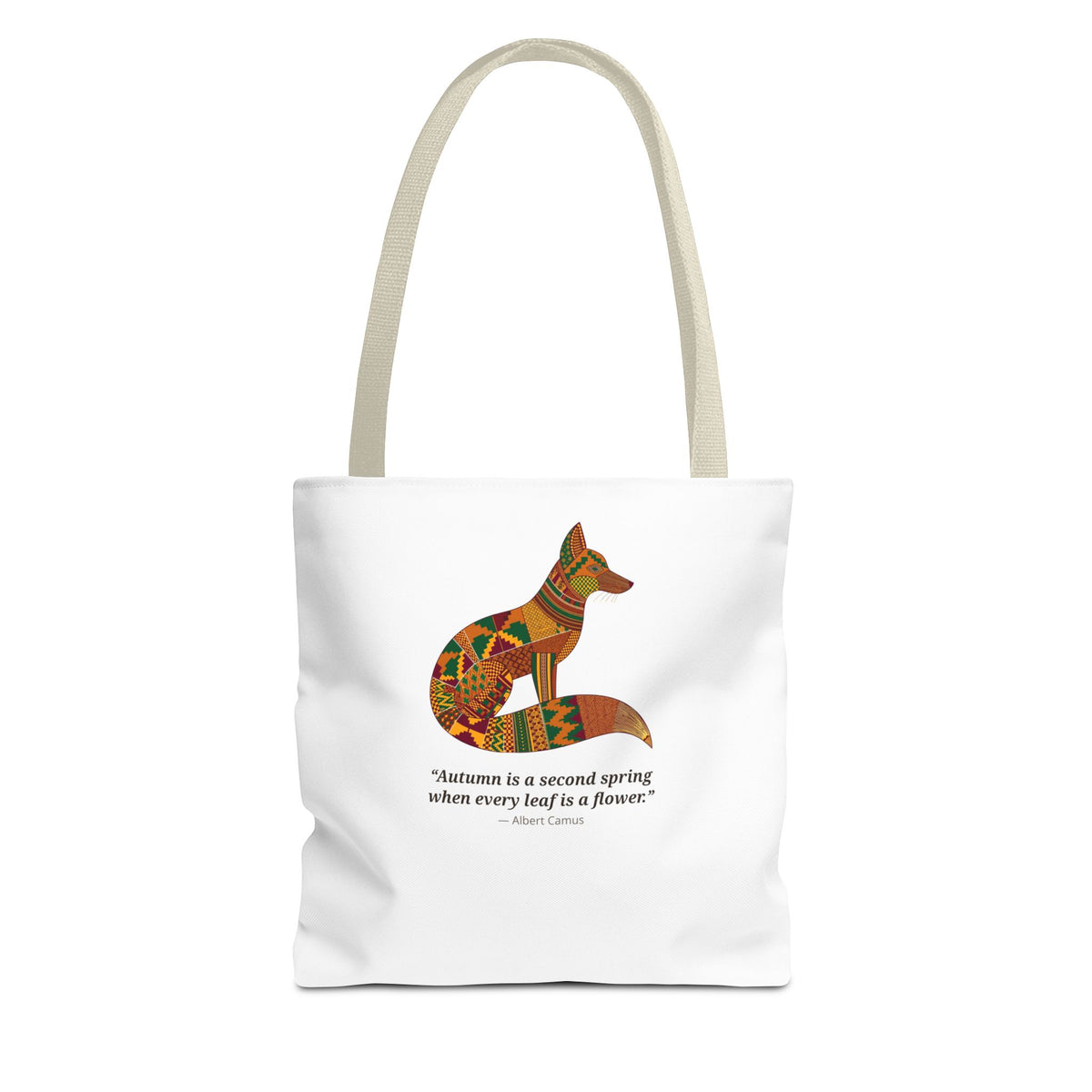 Kente Fox Tote Bag
