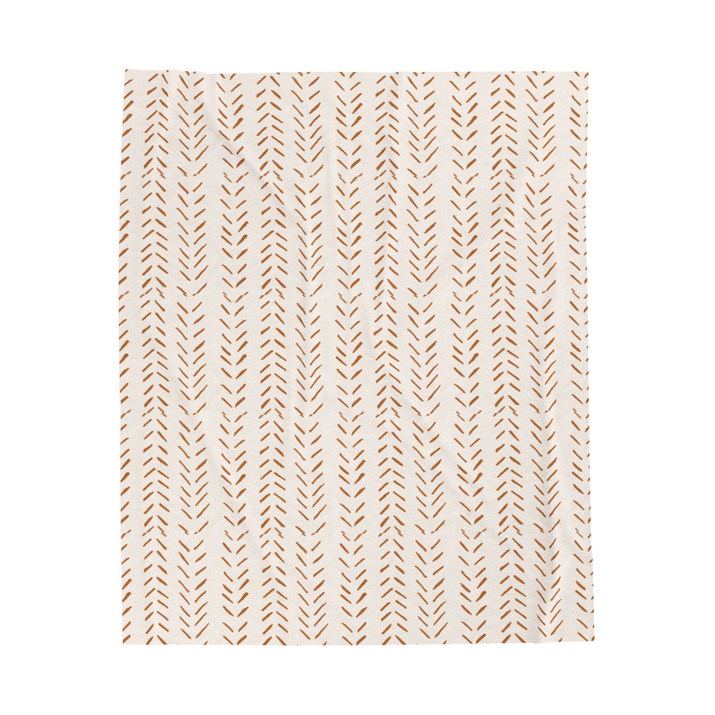 Velveteen Plush Blanket - African Print Throw