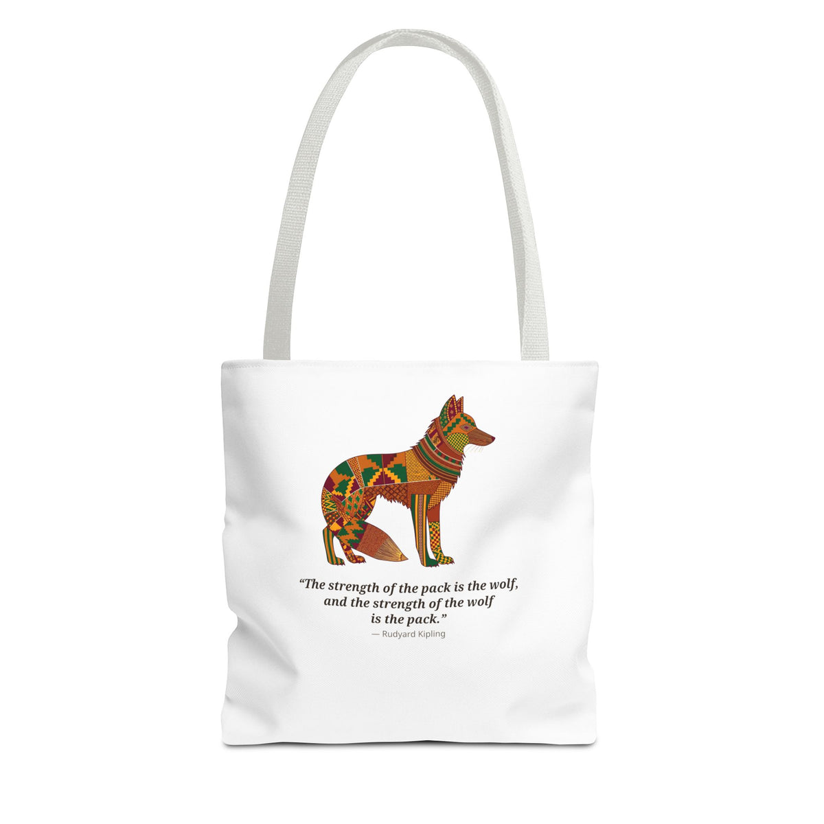 Lipemwear Kente Wolf Tote Bag