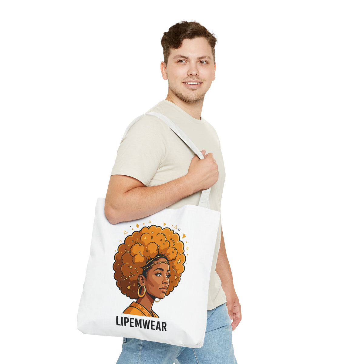 Lipemwear Golden Afro Tote Bag