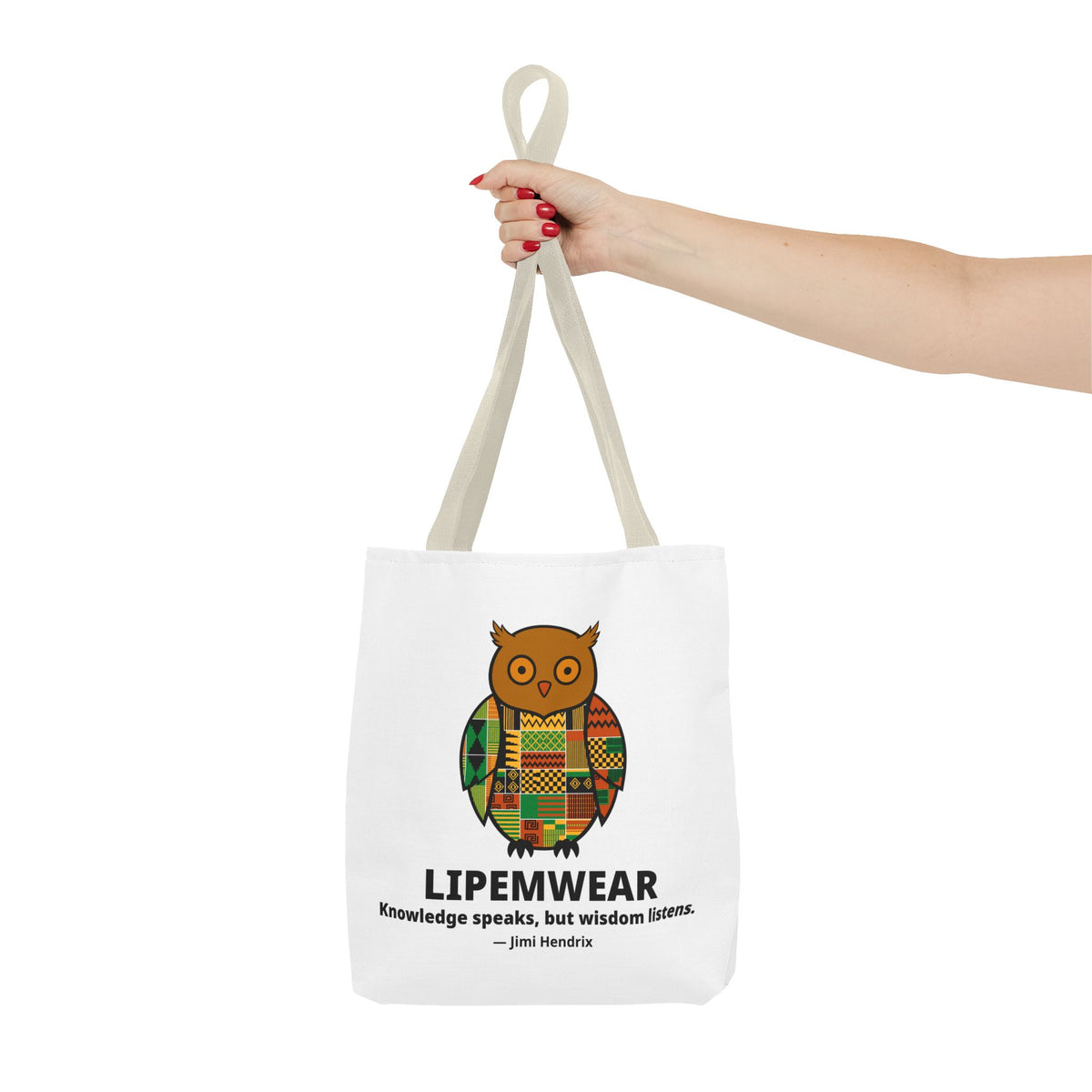 Lipemwear Kente Owl Tote Bag