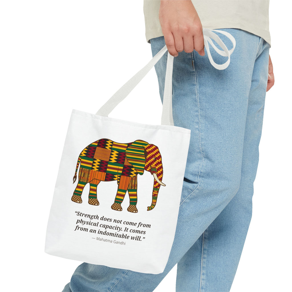 Kente Elephant Tote Bag
