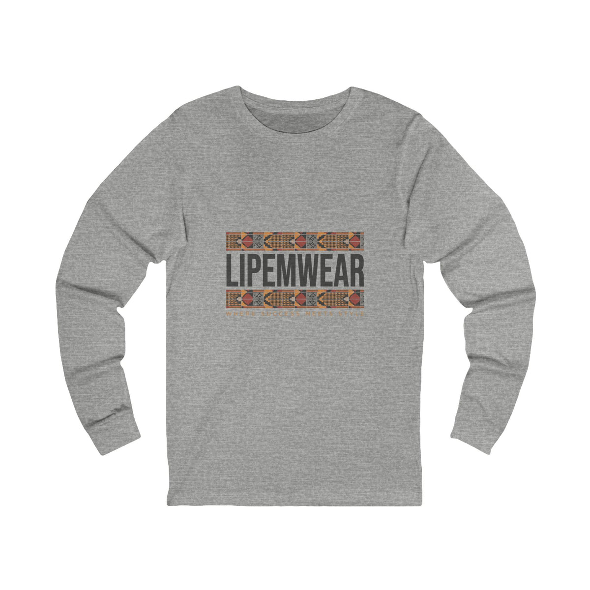 Lipemwear Kente Wordmark Long Sleeve Tee