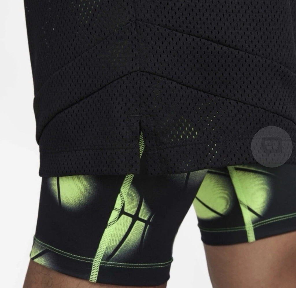 Size 4XL NIKE JA MORANT 2 In 1 Basketball Shorts Gym Workout Black FQ1022-010