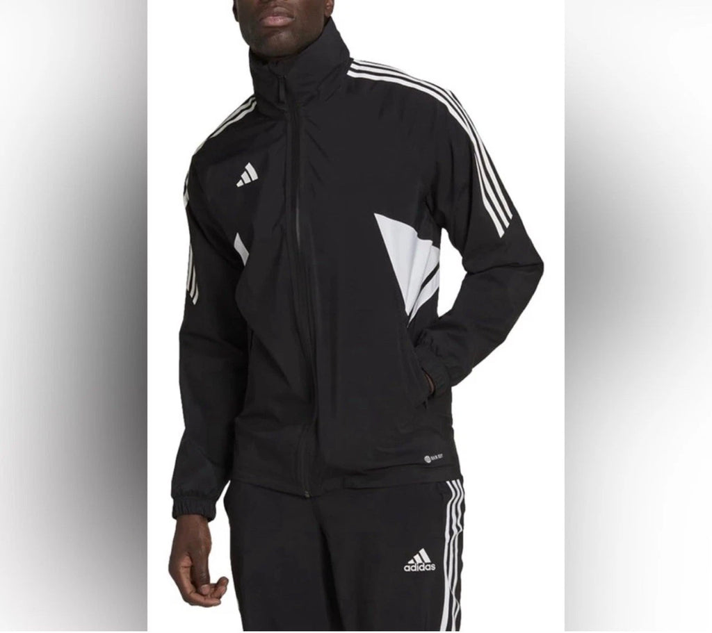Adidas Men Condivo 22 Rain-Jacket Black Athletic Casual Jacket Sz Small H21287