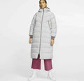 Nike Down-Fill City Long Winter Jacket Womens Oversized Grey S BV3137-291
