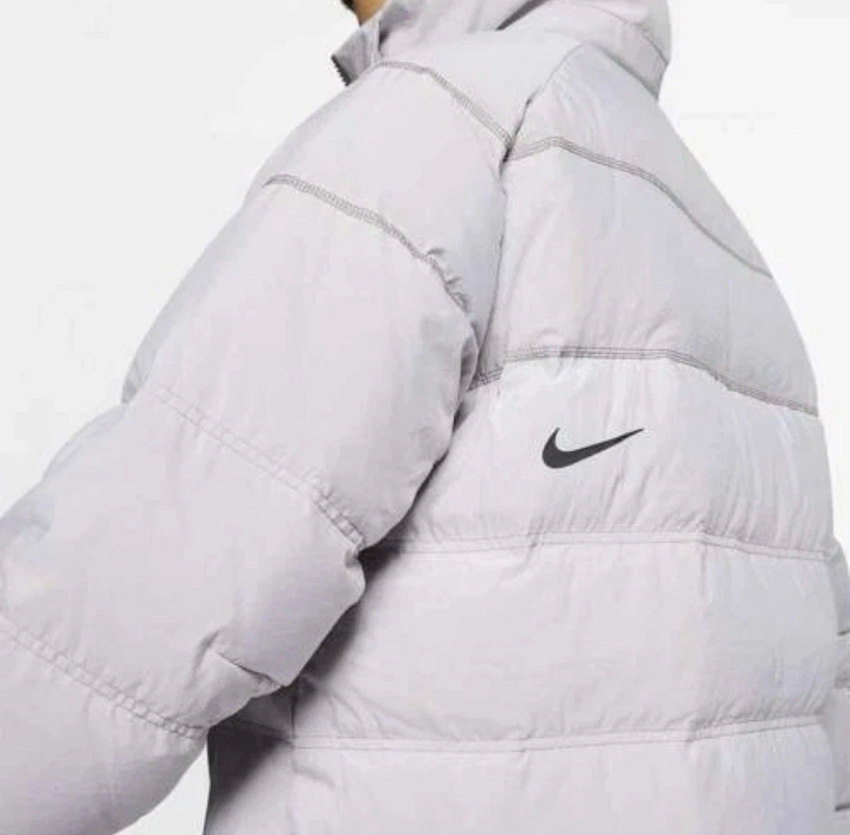 Nike Down-Fill City Long Winter Jacket Womens Oversized Grey S BV3137-291