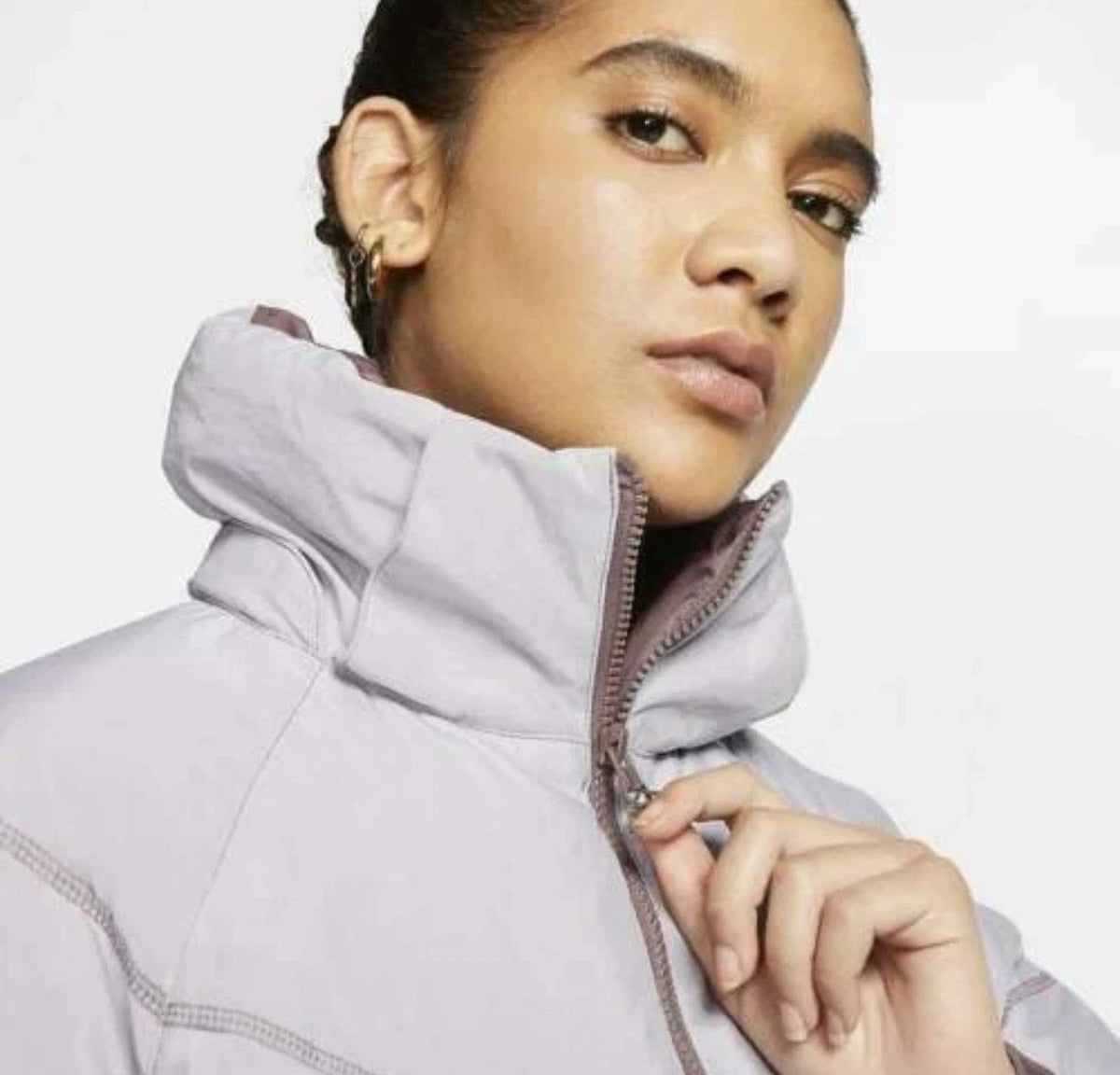 Nike Down-Fill City Long Winter Jacket Womens Oversized Grey S BV3137-291
