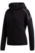 adidas Z.N.E. Full-Zip Fleece Hooded Jacket Mens Black Large DM7756