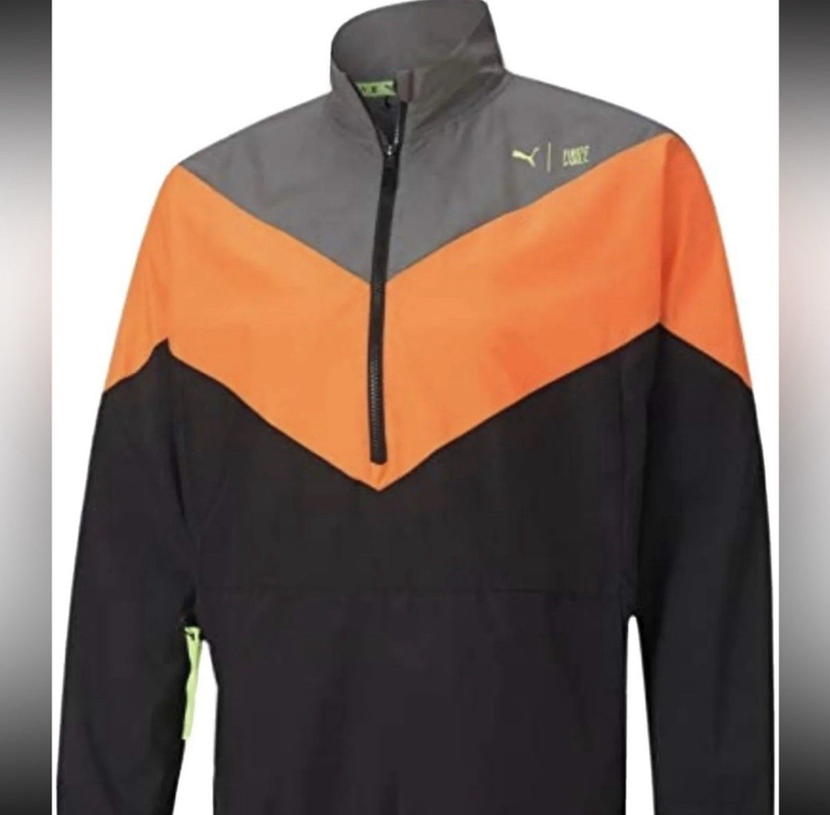 Puma x First Mile Train FM Xtreme Woven Jacket Grey Orange Black Size M NWT $100