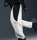 Nike Men's White/Black Colorblock Woven Track Pants Size XXL Drawstring Pockets