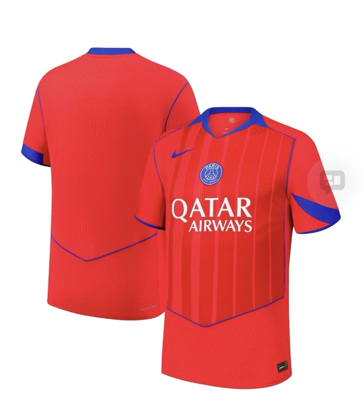 Nike Paris Saint-Germain 2025/26 Third Stadium Jersey T 90 Size XL Red