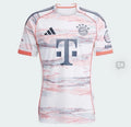 adidas FC Bayern 25/26 Away Soccer Jersey Mens White Slim Fit Aeroready JJ2143