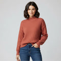 NWT Zaful Womens Coral Red Knit Pullover Sweater One Size Casual Fall