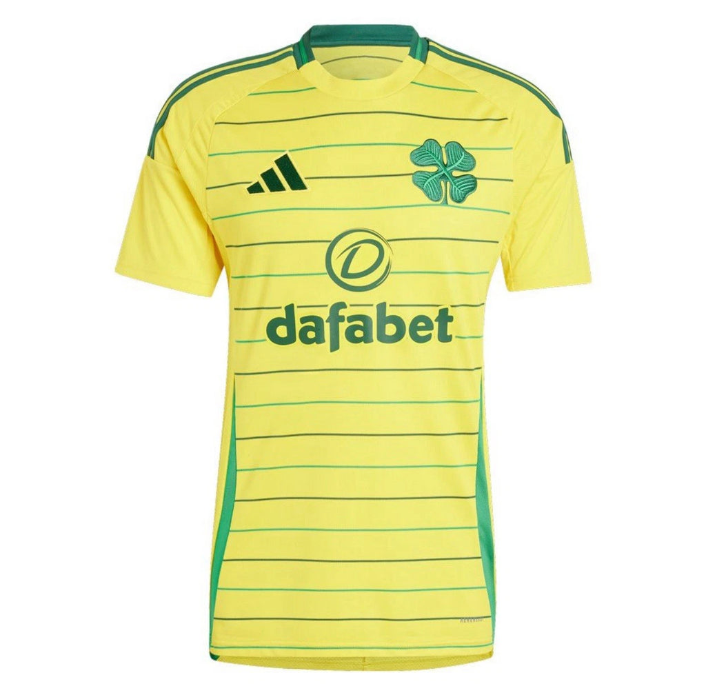 adidas Celtic FC Soccer Jersey Mens XL Yellow/Green Patch Aeroready IU1315