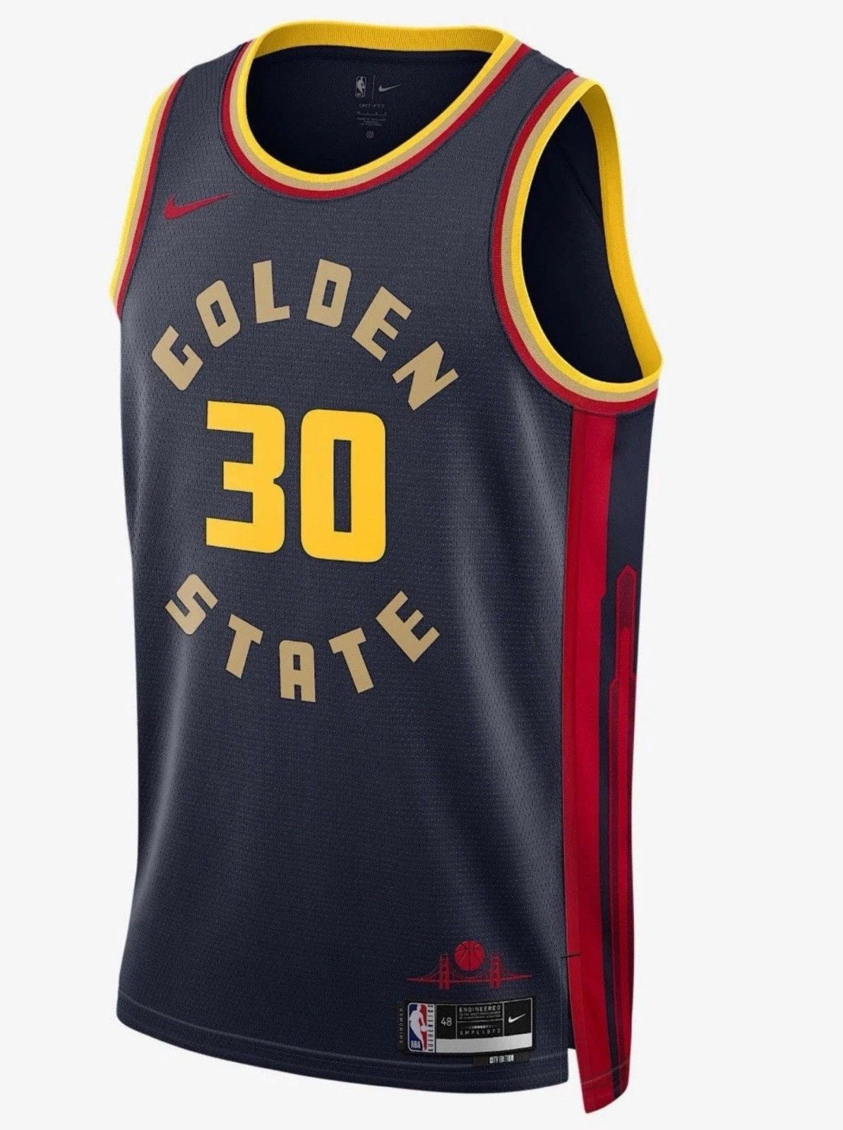 The Nike NBA 2024/25 City Edition Swingman Jersey for Stephen Curry Size XL