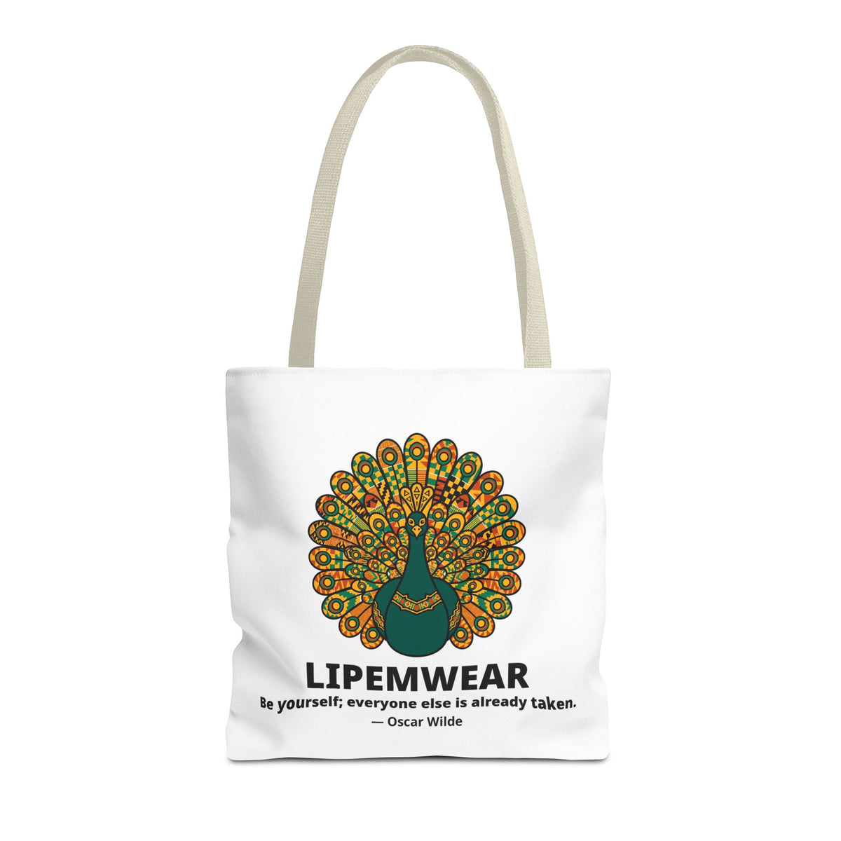 Lipemwear Kente Peacock Tote Bag