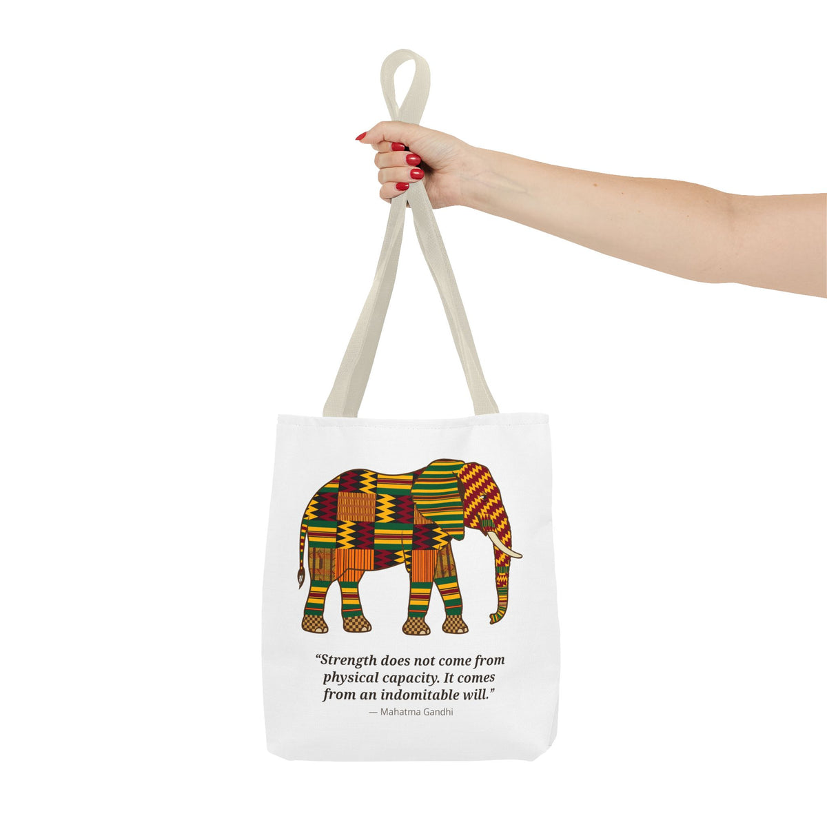 Kente Elephant Tote Bag