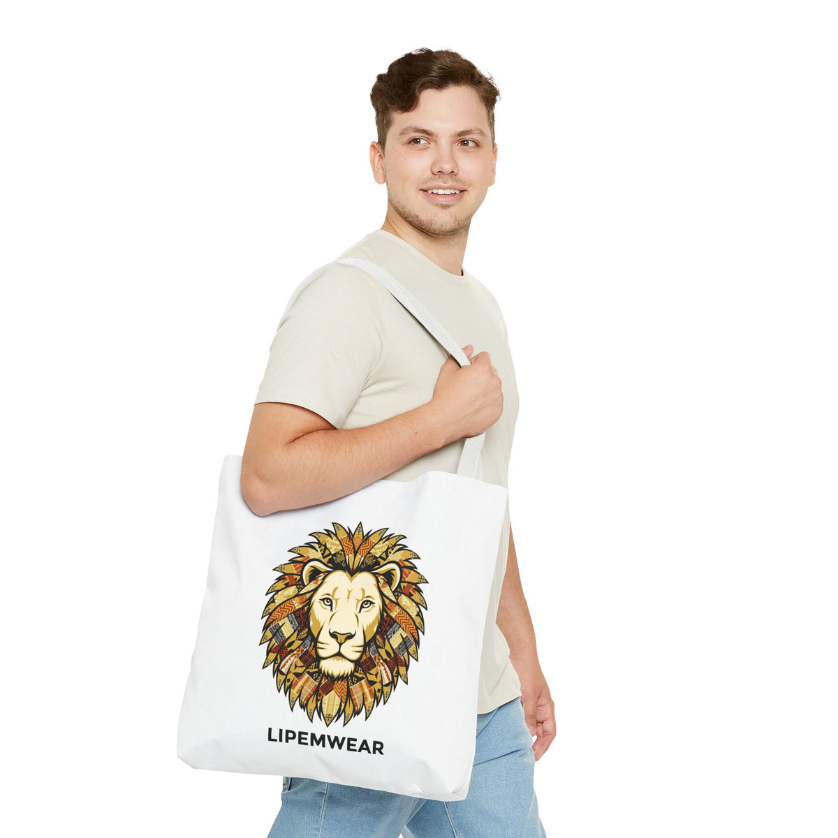 Lipemwear Kente Lion Tote Bag