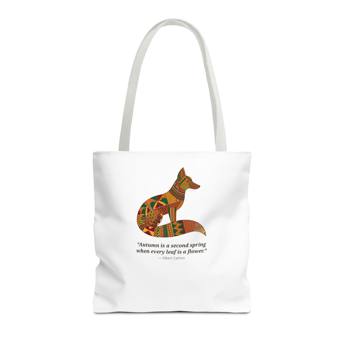 Kente Fox Tote Bag