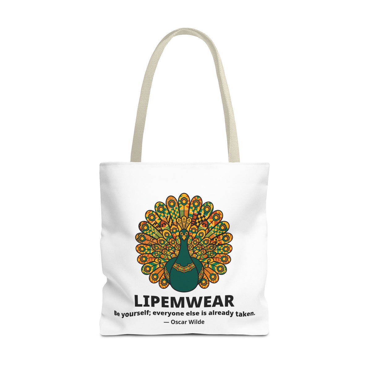 Lipemwear Kente Peacock Tote Bag