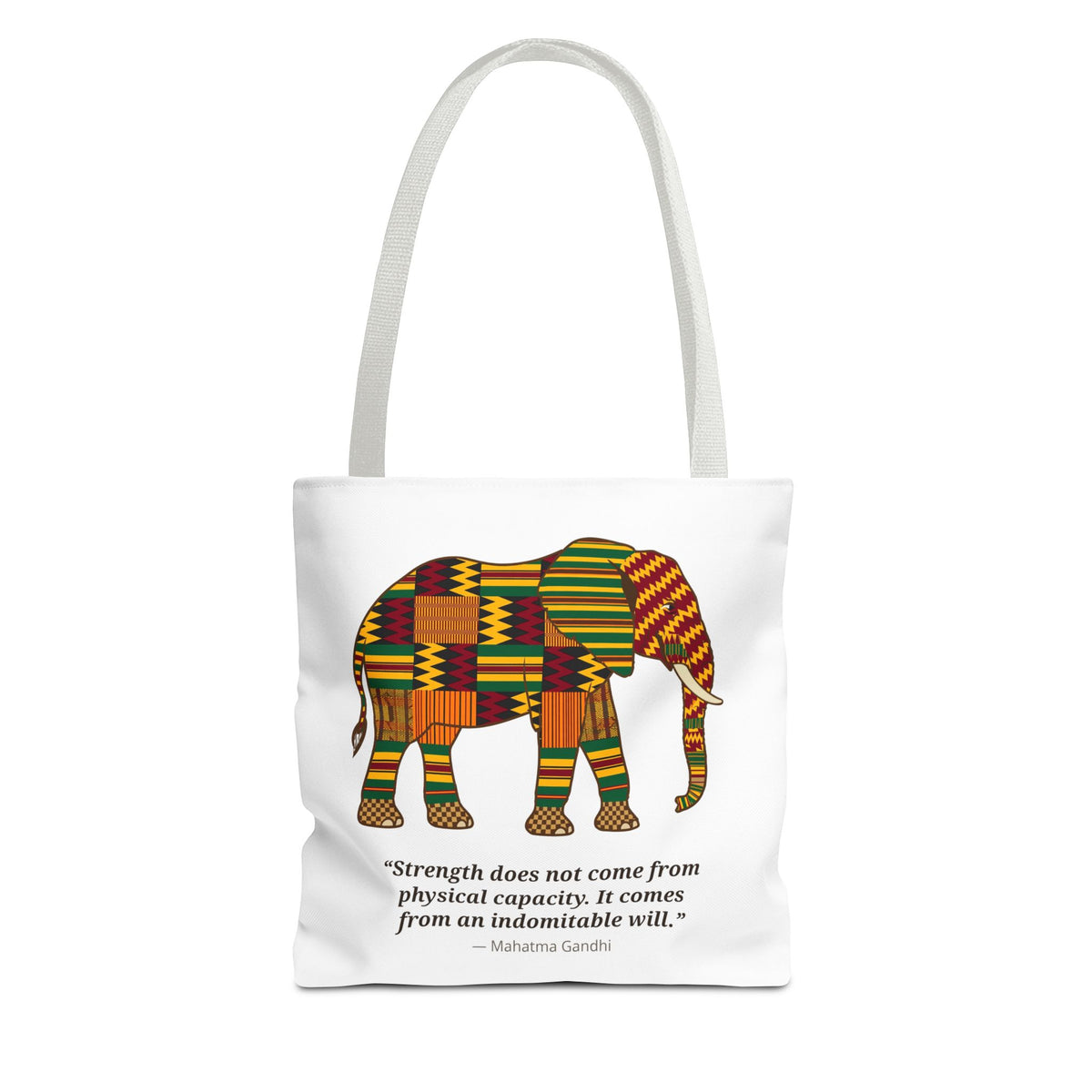 Kente Elephant Tote Bag