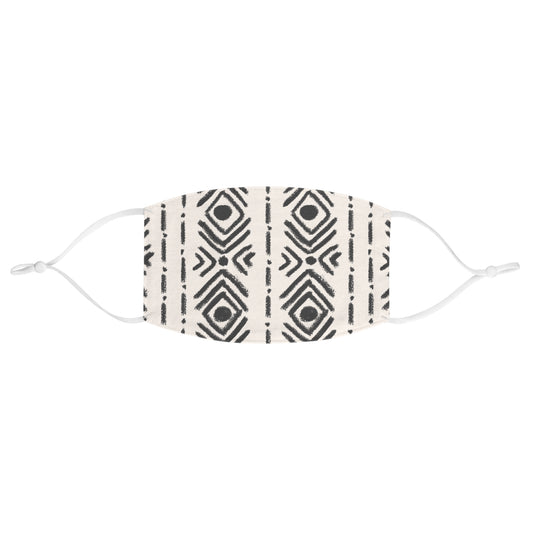 African Print Pattern Fabric Face Mask