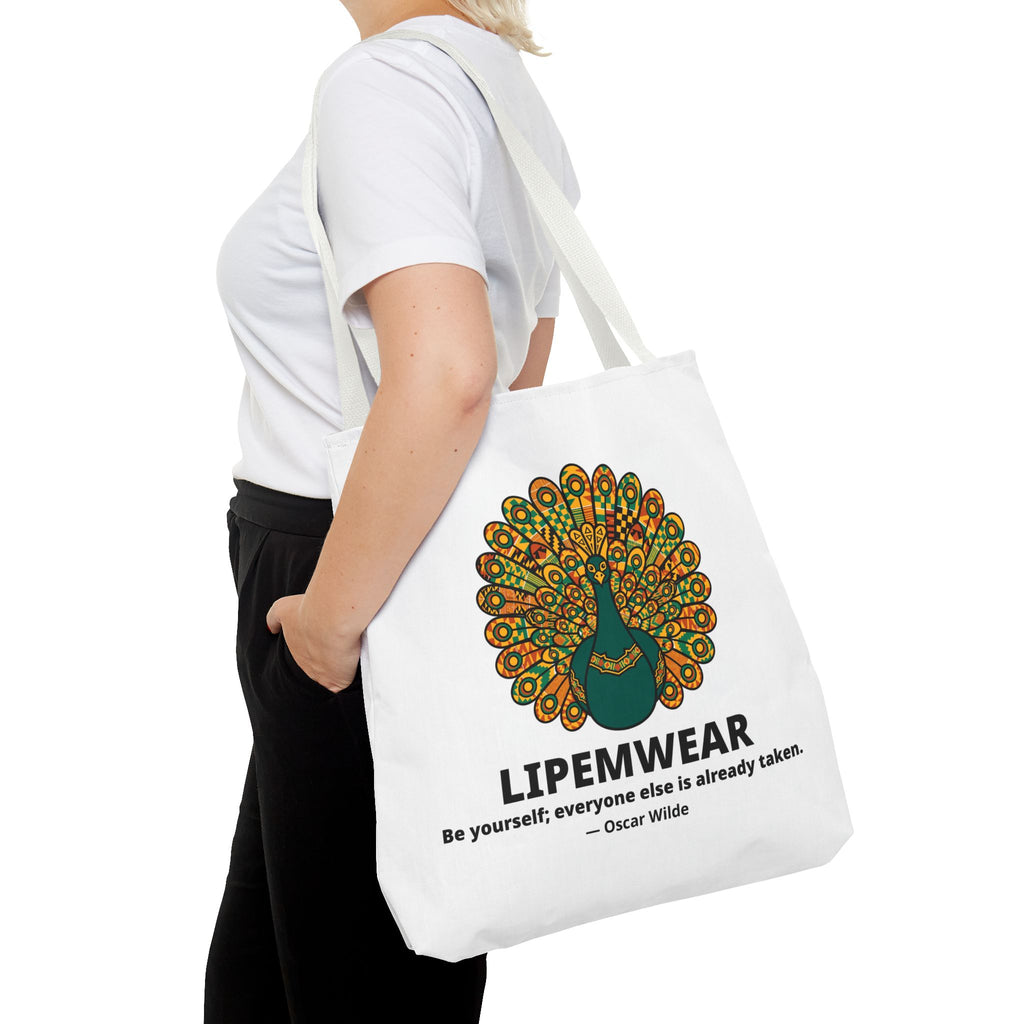 Lipemwear Kente Peacock Tote Bag