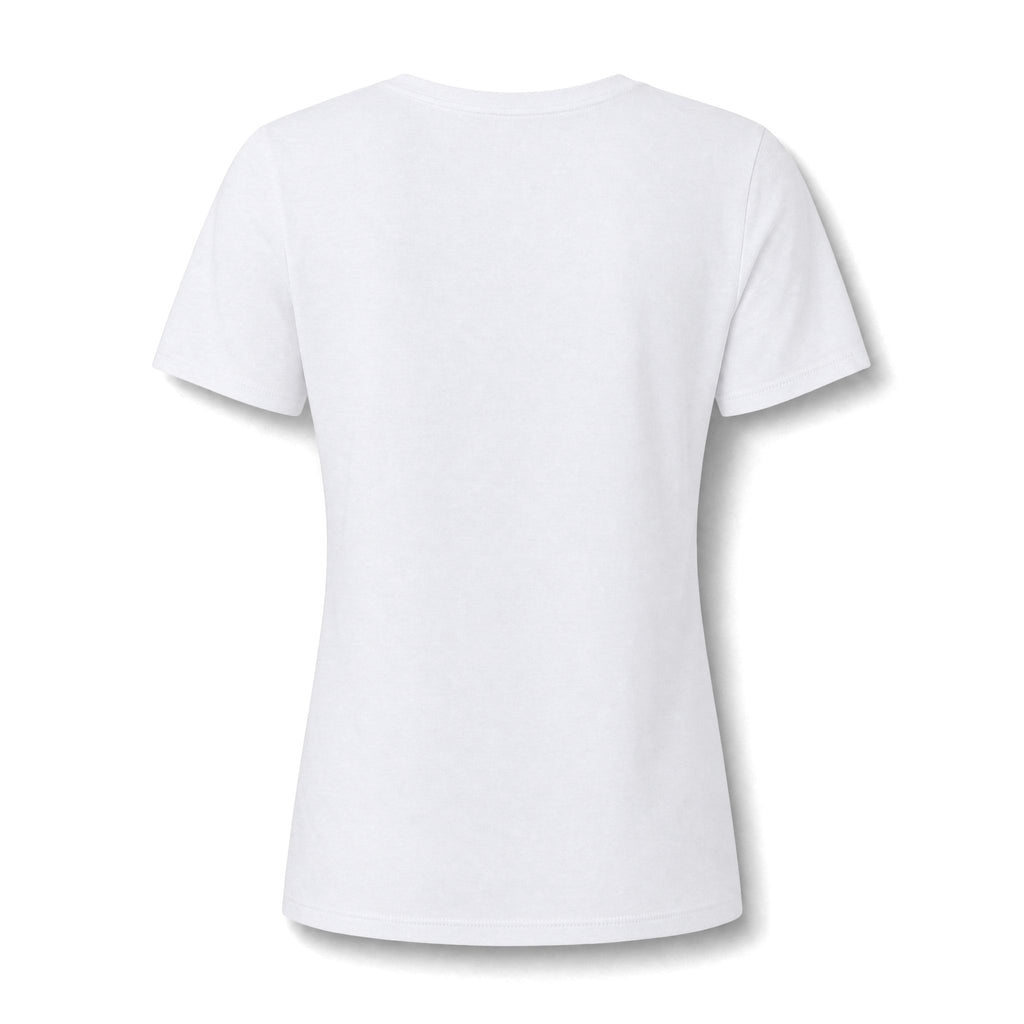 Women's V-Neck Tee — "Golden Hour" Minimal Text Graphic