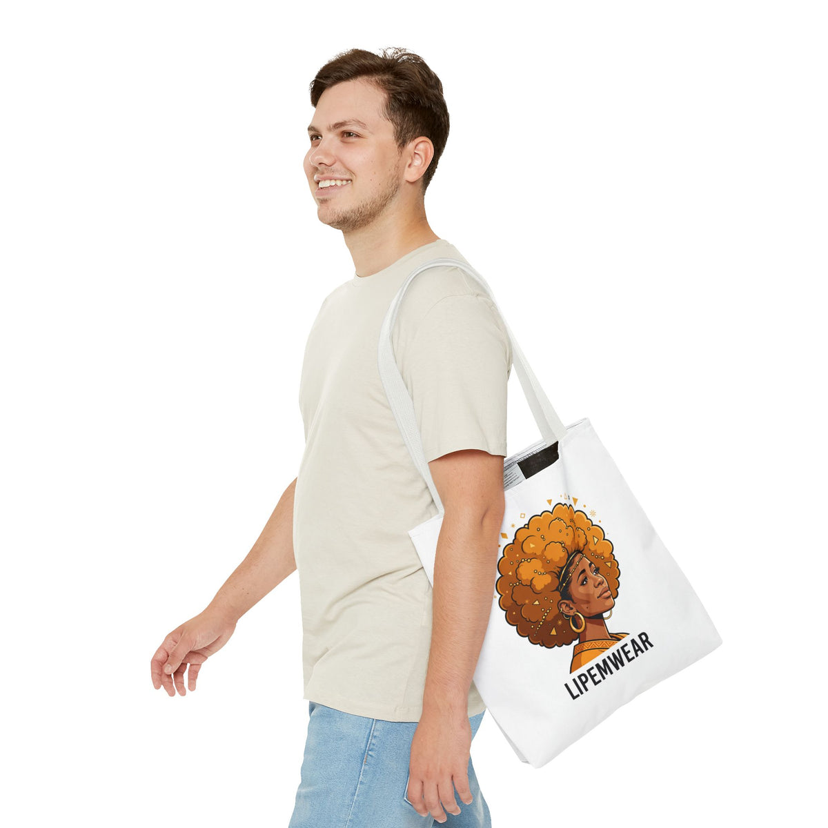 Lipemwear Golden Afro Tote Bag