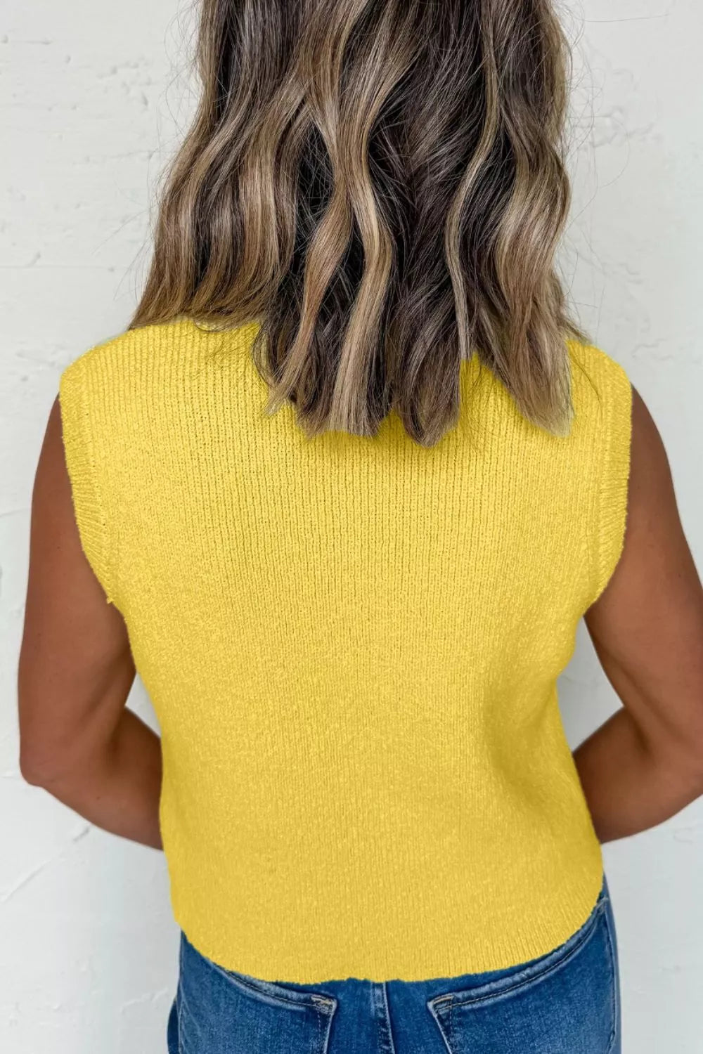 Button-Down Knit Sweater Vest side
