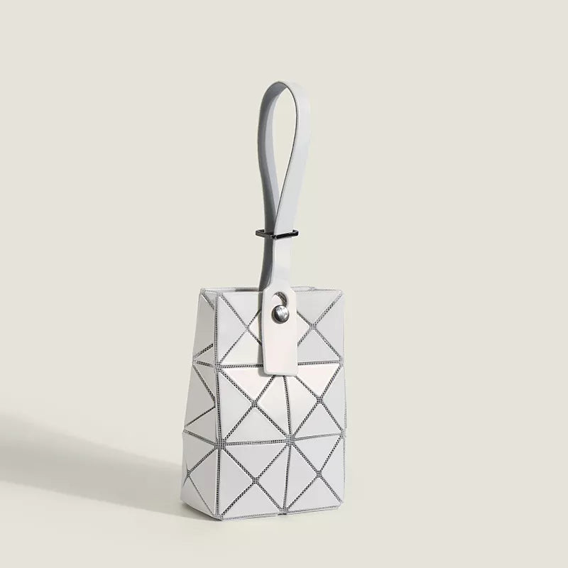 Geometric Panel Foldable Handbag open
