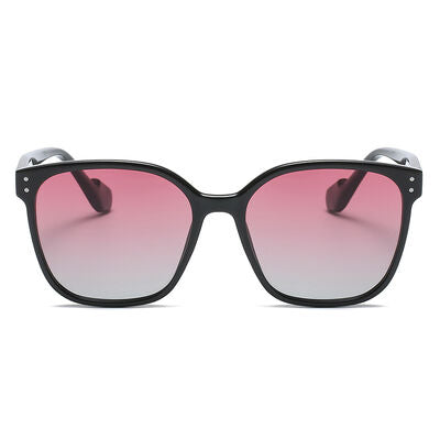Oversized Gradient Lens Sunglasses on model