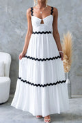 BiBi Floral Bow Tie Puff Sleeve Dress - Front
