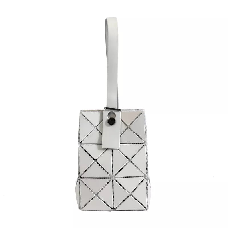 Geometric Panel Foldable Handbag lifestyle